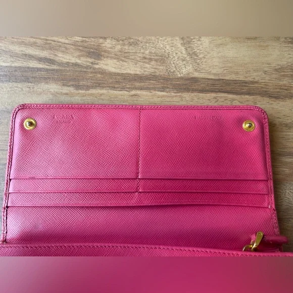 Authentic Prada Pink Saffiano Wallet on Chain. - Picture 6 of 7